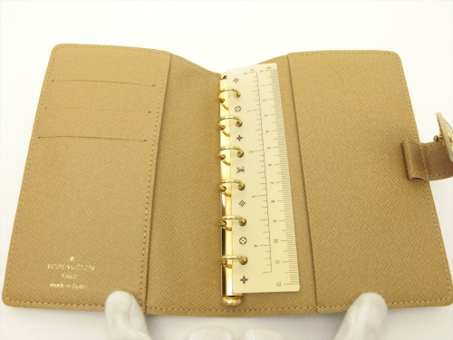 Louis Vuitton Authentic Damier AZUR Labels Agenda fonctionnel PM Diary cover LV | eBay